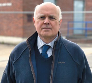 Sir Iain Duncan Smith MP outside the former Woodford Green Police station